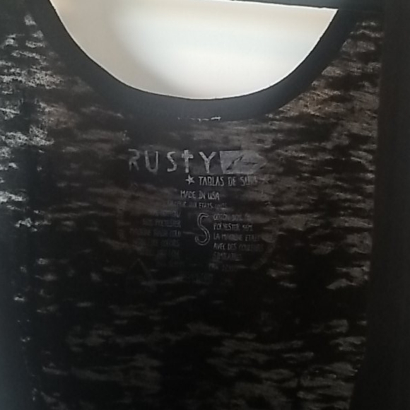 Rusty black logo print tank top - Picture 5 of 5
